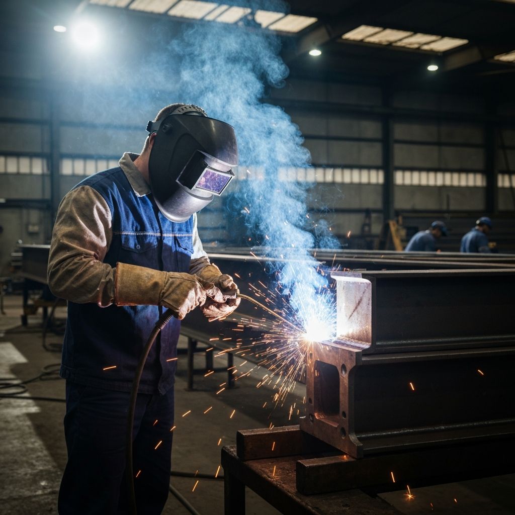 Çelik imalat kaynakçısı mobil